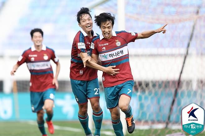 대전하나시티즌이 안산그리너스를 3-0으로 꺾었다.(한국프로축구연맹 제공)_© 뉴스1