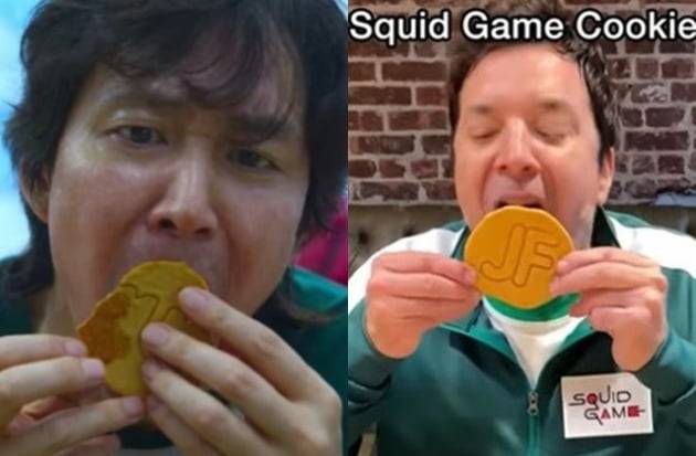 이정재를 따라한 미국 유명 진행자 지미 팰런 /사진=넷플릭스, 인스타그램