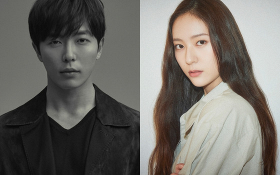 Actors Kim Jae-wook, left, and Jung Soo-jung [MANAGEMENT SOOP, H& ENTERTAINMENT]