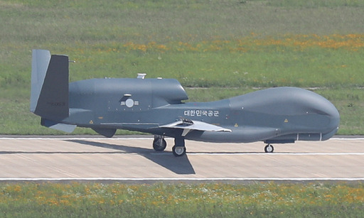 우리 군이 도입한 고고도 무인정찰기 글로벌호크(RQ-4). 세계일보 자료사진