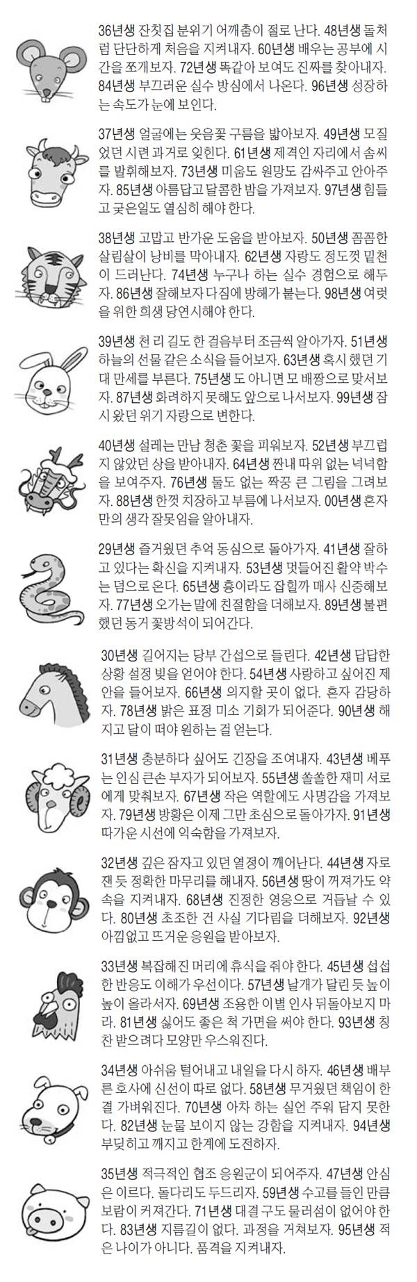 오늘의 운세 / 사진=매일경제