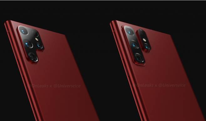 갤럭시S22 울트라 예상 모습. [아이스유니버스 트위터(@UniverseIce) 캡처]