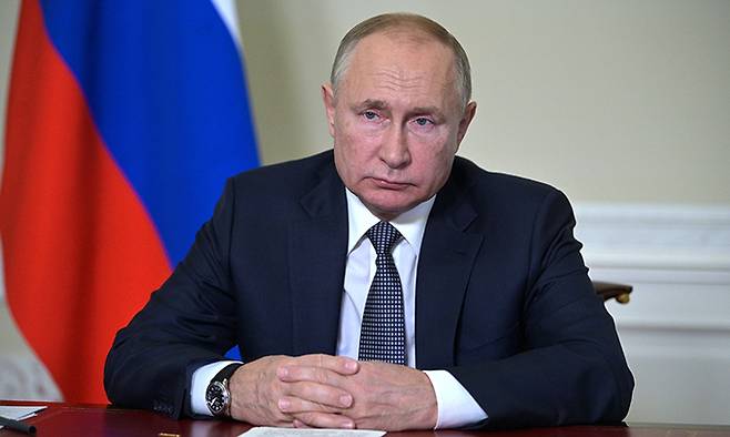 블라디미르 푸틴 러시아 대통령. 상트페테르부르크=AP연합뉴스