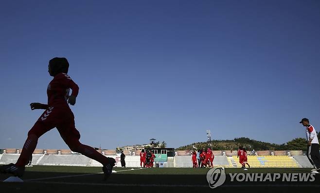 아프가니스탄 여자 선수들 [AP=연합뉴스 자료사진]