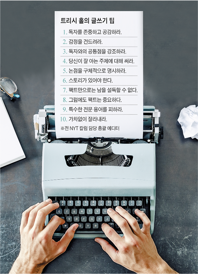 트리시 홀 전 NYT 칼럼담당 총괄 에디터의 글쓰기 팁/ 사진=기티이미지코리아
