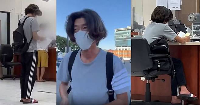 성남시  '대장동 개발 특혜 의혹' 핵심 인물 중 한 명으로 알려진 남욱(48)변호사가  15일(현지시간) 오후  미국 LA  총영사관에 나타나 귀국 준비를 하는 모습이 확인되었다./JTBC