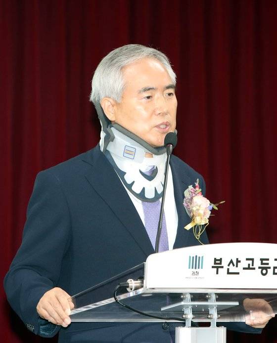 부산고검장 시절 양부남 대한빙상경기연맹 부회장. [연합뉴스]