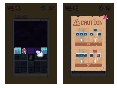 맵을 직접 움직이며 문제를 해결할 수 있다.&nbsp; &nbsp;GIGDC 2021 제공