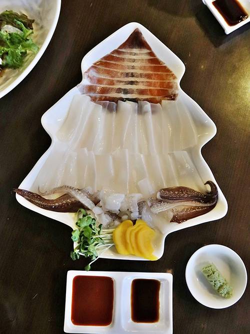 ‘오징어 풍경’의 오징어회