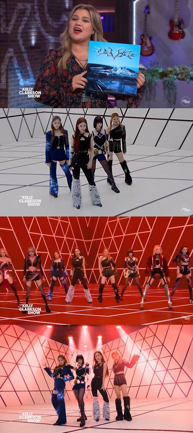 ▲ 미국 NBC '켈리 클락슨 쇼'에 출연한 에스파. 방송화면 캡처