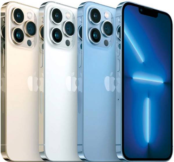 미국 IT 기업 애플이 최근 캘리포니아주 쿠퍼티노 애플파크에서 온라인으로 개최한 신제품 발표 행사를 통해 공개한 아이폰13 프로와 아이폰13 프로맥스. [사진 출처 = 연합뉴스]