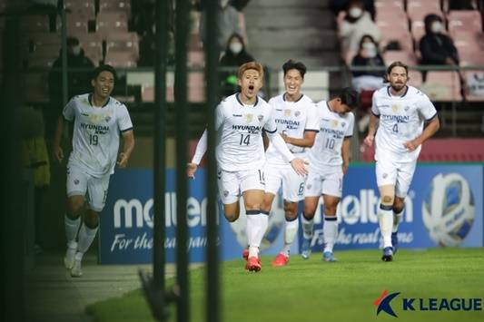 울산 이동경이 전북과 ACL 8강전에서 연장 결승골로 팀을 4강으로 이끌었다. 사진=한국프로축구연맹 제공