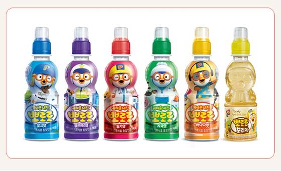 어린이들에 인기인 팔도의 '뽀로로' 페트병(PET). 〈사진=팔도 홈페이지 캡처〉