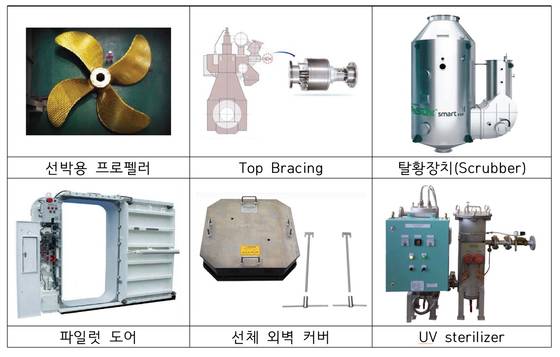 사건 관련 주요 조선기자재