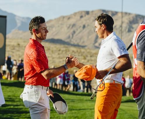 2021년 미국프로골프(PGA) 투어 더 CJ컵에 출전한 로리 맥길로이와 리키 파울러. 사진제공=게티 이미지 for 더 CJ컵