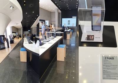 이란 현지에서 판매되는 삼성전자 제품들은 서울 본사와는 관계 없는 것으로 전해졌다. 사진은 왼쪽부터 테헤란 소재 삼성전자 매장 내부와 이란 현지 기업 삼 앨랙트로닉스가 제조·판매중인 스마트폰. /사진=알리 가요르(남·25) 제공