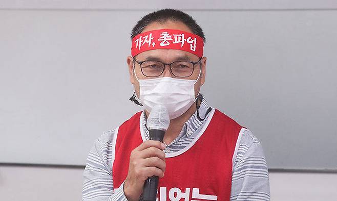 윤택근 민주노총 위원장 직무대행. 연합뉴스