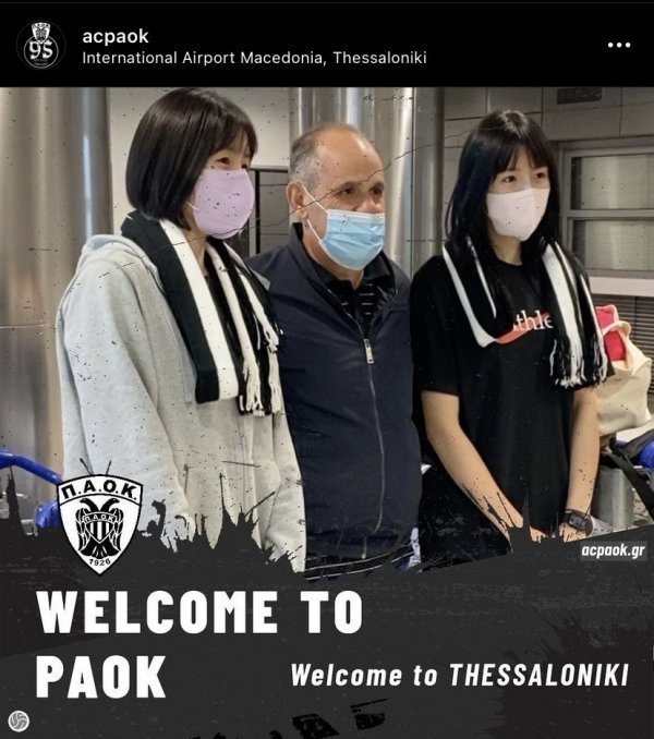 PAOK 테살르니키 구단은 17일 합류한 이재영-다영 쌍둥이 자매를 환영하며, 일거수일투족을 소셜미디어를 통해 소개하고 있다. 사진｜PAOK 트위터