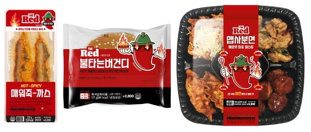 이마트24는 18일 딜리셔스 비밀탐험대가 개발한 매운맛 콘셉트의 신상품 4종을 선보인다고 밝혔다. /이마트24 제공