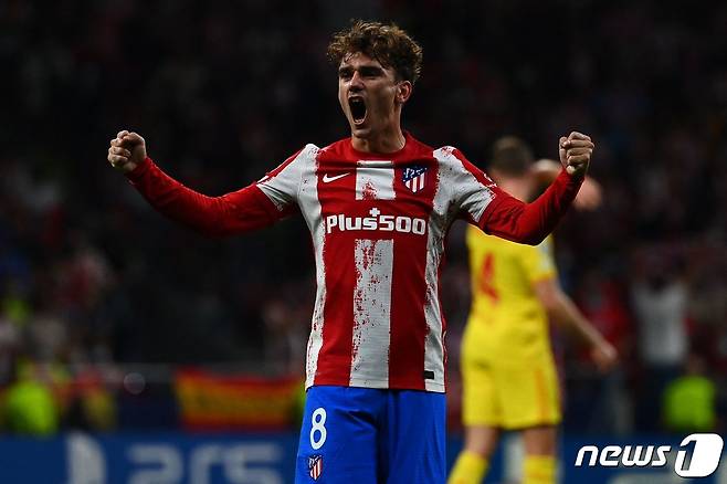 리버풀전에서 멀티골을 넣으며 부활을 알린 앙투안 그리즈만 © AFP=뉴스1