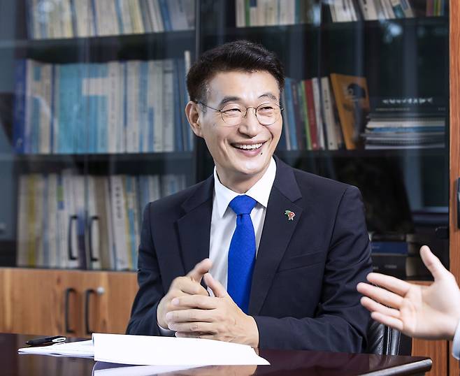 문대림 이사장은 "제주의 대표적인 강점인 ‘뛰어난 자연환경’은 제주 먹거리를 책임지는 중요한 요소이자, 전 세계 도시들과 경쟁할 수 있는 자원이 될 것"이라고 말했다./제주국제자유도시개발센터