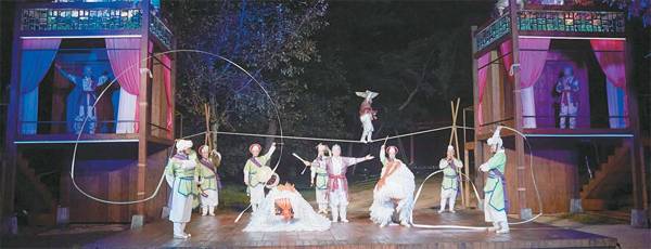 세종대왕릉, 동구릉, 서오릉 등에서 관람할 수 있는 연희극 `채붕을 만나다`. [사진 제공 = 조선왕릉문화제]