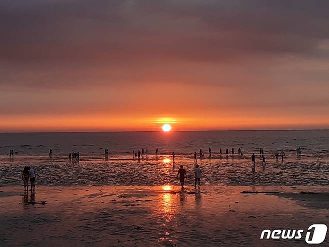 전북 부안군 변산해수욕장 노을.© 뉴스1