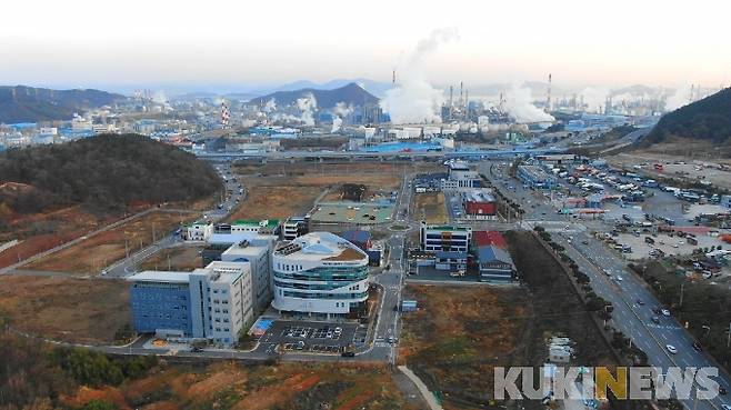 소재부품 공정혁신 시뮬레이션 센터 구축될 여수 삼동지구 전경 (여수시 제공)