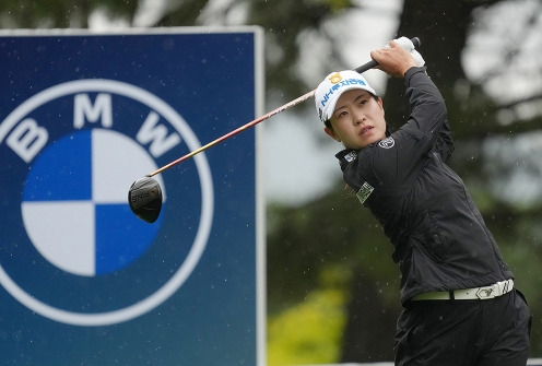 2021년 미국여자프로골프(LPGA) 투어 BMW 레이디스 챔피언십에 출전한 박민지 프로가 1라운드에서 경기하는 모습이다. 사진제공=BMW 코리아