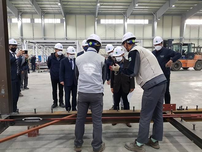 [홍성=뉴시스] 충남교육청, 직업계고 현장실습생 안전점검 모습.  *재판매 및 DB 금지