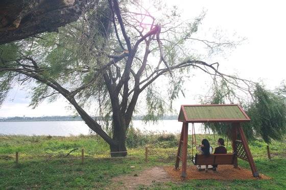 대덕생태공원 휴식공간. 고양시