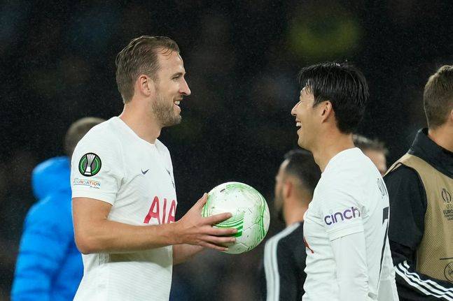 손흥민과 케인. ⓒ AP=뉴시스