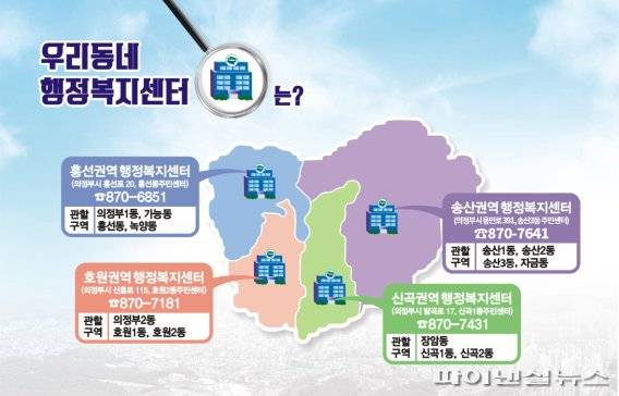 의정부시 권역별 행정복지센터 관할구역. 사진제공=의정부시
