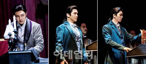 ‘지킬/하이드’ 역의 류정한, 홍광호, 신성록(사진=오디컴퍼니)