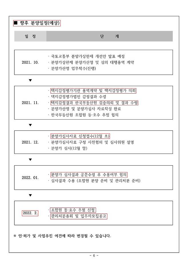 서울 강동구 둔촌동 둔촌주공아파트 재건축 조합이 지난 23일 배포한 ‘제25호 재건축 소식지.’