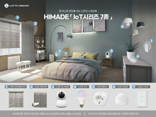 롯데하이마트가 오는 27일 자체브랜드(PB) 신상품 ‘하이메이드 IoT 시리즈 7종’을 출시한다.(사진이미지=롯데하이마트)