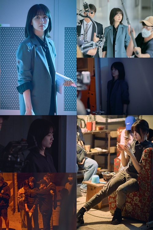 ‘뫼비우스 : 검은 태양’이 주연 배우 박하선의 모습이 담긴 비하인드 컷을 공개했다. 사진=MBC