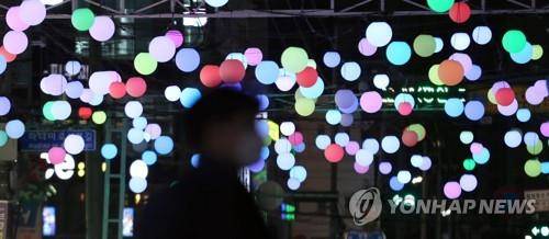 2020년 창원시 상남동 빛거리 [연합뉴스 자료사진]