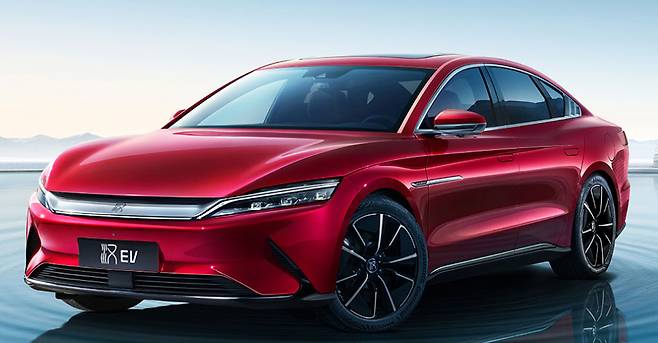 BYD의 플래그십 모델 '한'/사진=BYD 홈페이지 캡처