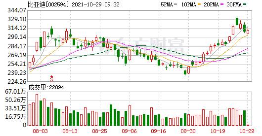BYD 주가 추이/사진=동팡차이푸 홈페이지 캡처