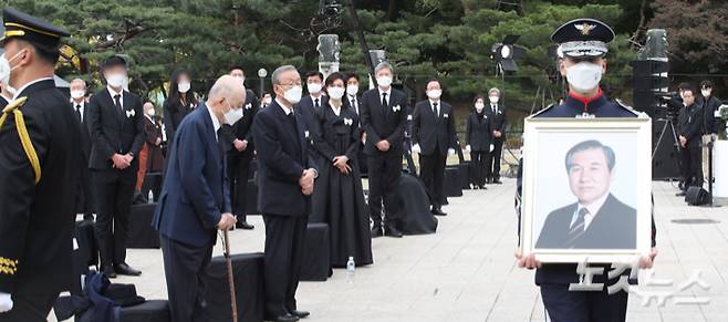 30일 오전 서울 송파구 올림픽공원 평화의광장에서 고 노태우 전대통령 국가장 영결식이 엄수되고 있다. 황진환 기자