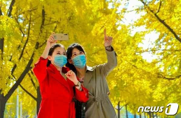 (평양 노동신문=뉴스1) = 북한 조선노동당 기관지 노동신문은 31일 '수도 평양의 이채로운 가을풍경'이란 제목으로 관련 사진 여러 장을 실었다. [국내에서만 사용가능. 재배포 금지. DB 금지. For Use Only in the Republic of Korea. Redistribution Prohibited] rodongphoto@news1.kr