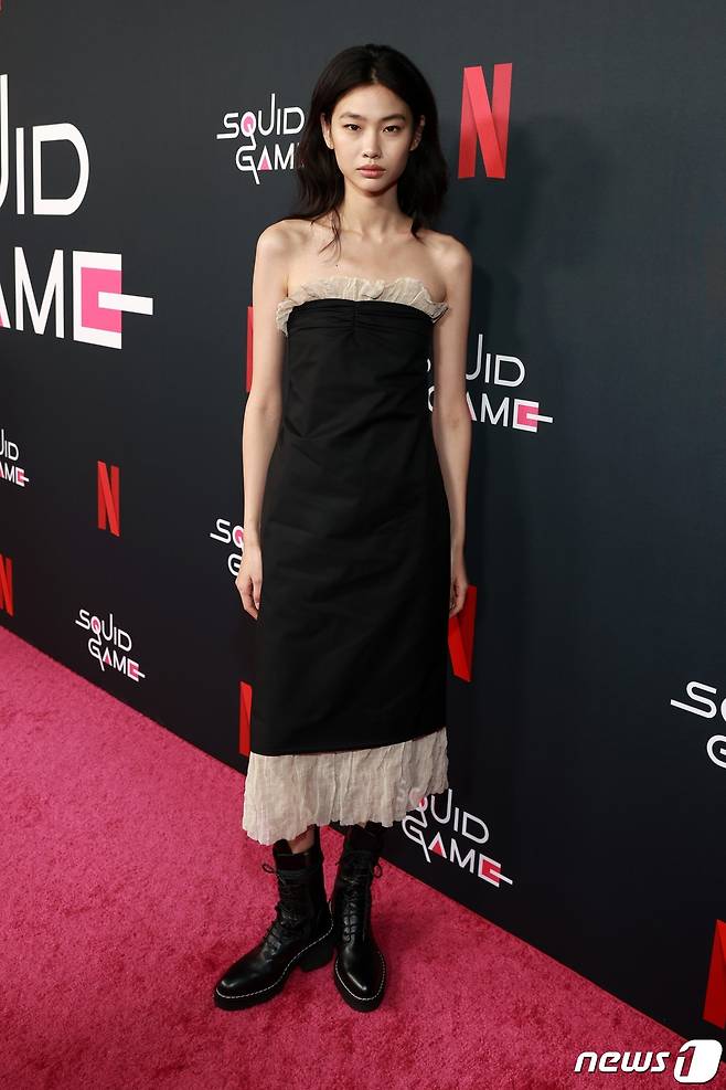 배우 정호연/미국 LA에서 열린 넷플릭스 '오징어 게임' 프로모션 © AFP=뉴스1