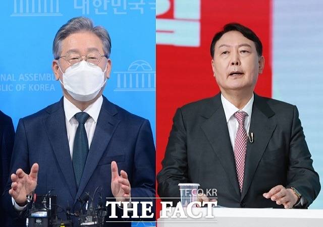 두 후보는 세금·대출 규제 부문에서는 이견을 보였다. 이 후보는 강도 높은 규제를, 윤 후보는 규제 완화가 필요하다고 했다. /남윤호 기자