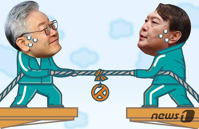 이재명 더불어민주당 대선 후보(왼쪽)와 윤석열 국민의힘 대선 후보. © News1 김초희 디자이너