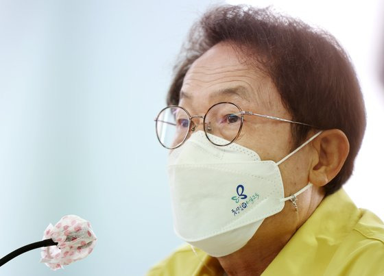 조희연 서울시교육감이 11일 오전 서울교육청에서 열린 기자간담회에서 발언을 하고 있다. 연합뉴스