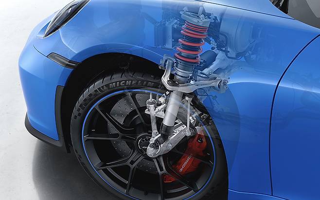 911 최초로 적용된 전륜 더블위시본 서스펜션