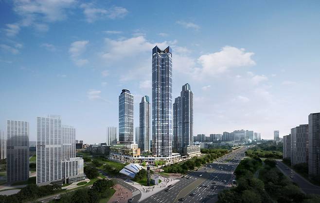 송도 아메리칸타운 더샵 투시도. /포스코건설 제공