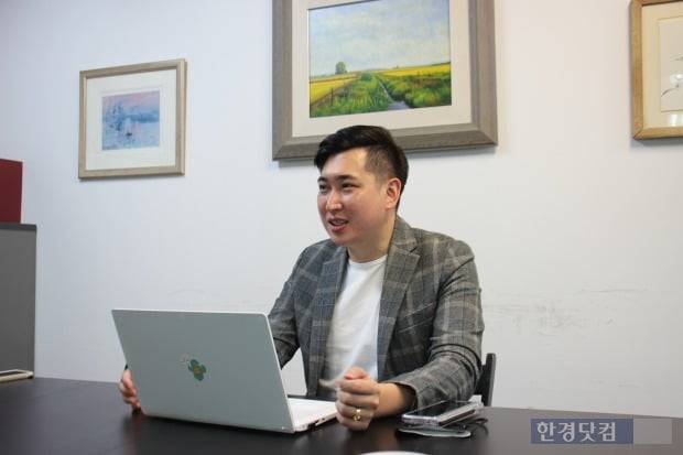 명홍철 넷온 대표가 회사 비전에 대해 설명하고 있다. /사진=류은혁 기자