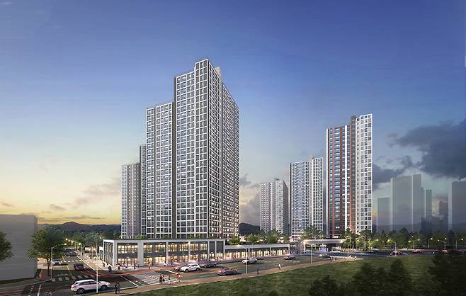 전북 전주시 송천동 에코시티 15블록에 태영건설이 건설하는 공공지원 민간임대는 주거불안 문제를 완전히 해결하지 못했다는 시민들의 반대에 부딪치고 있다. 사진은 에코시티 데시앙 15블록 투시도. /사진제공=태영건설